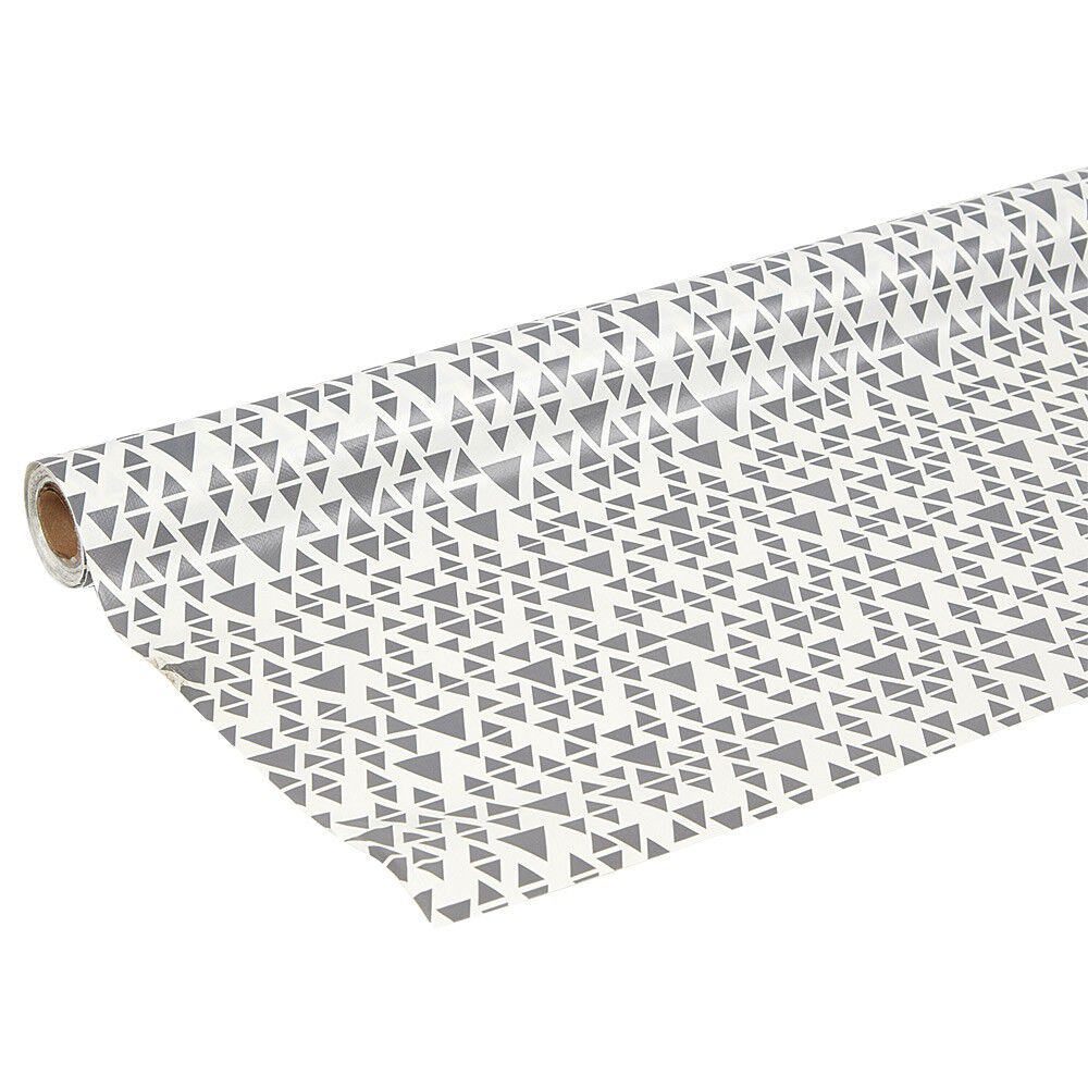 Toile cirée imprimé gris anthracite