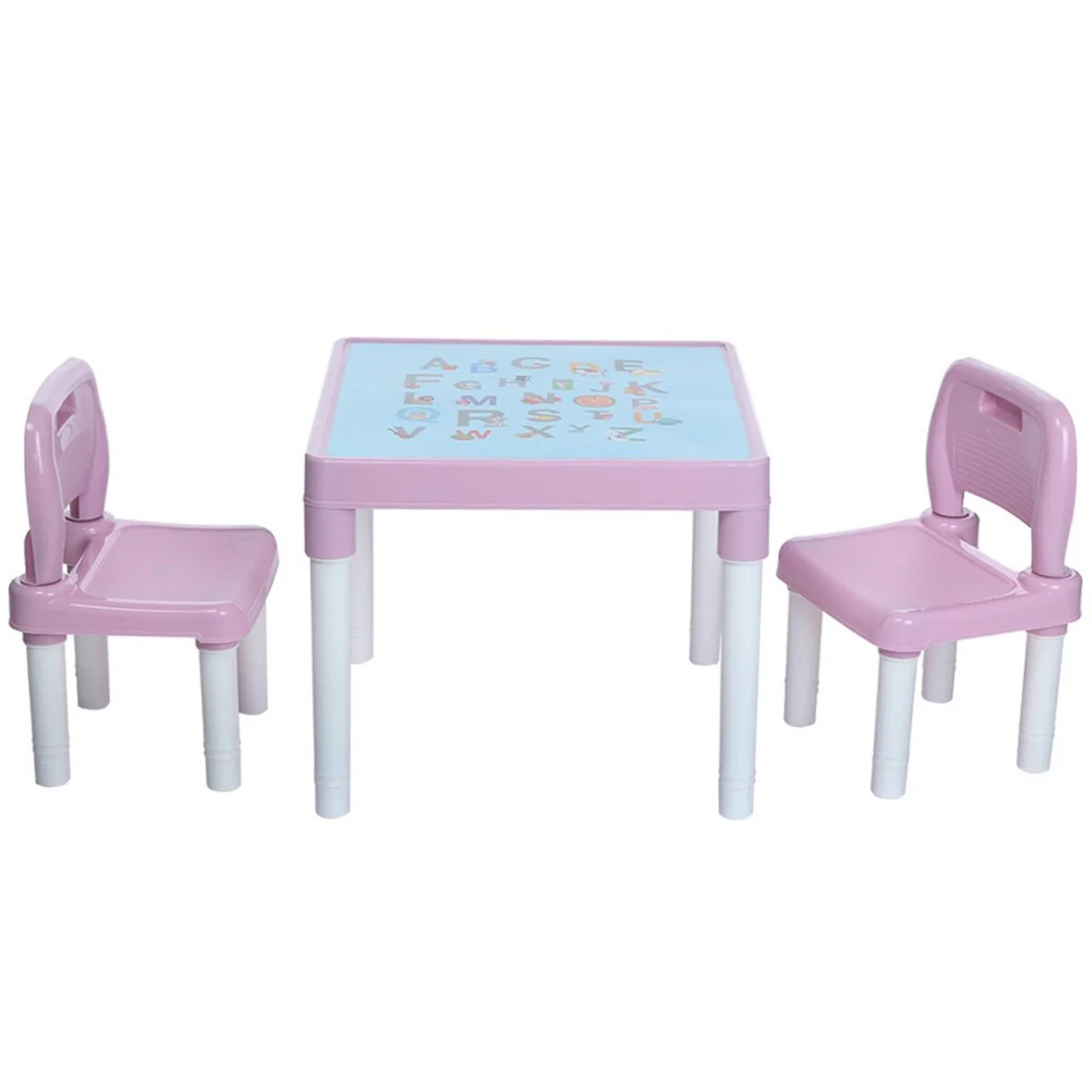 Plastic Kids Table And 2 Chairs Set