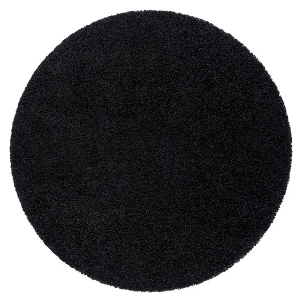 Dywan SOFFI shaggy 5cm czarny koło 80 cm