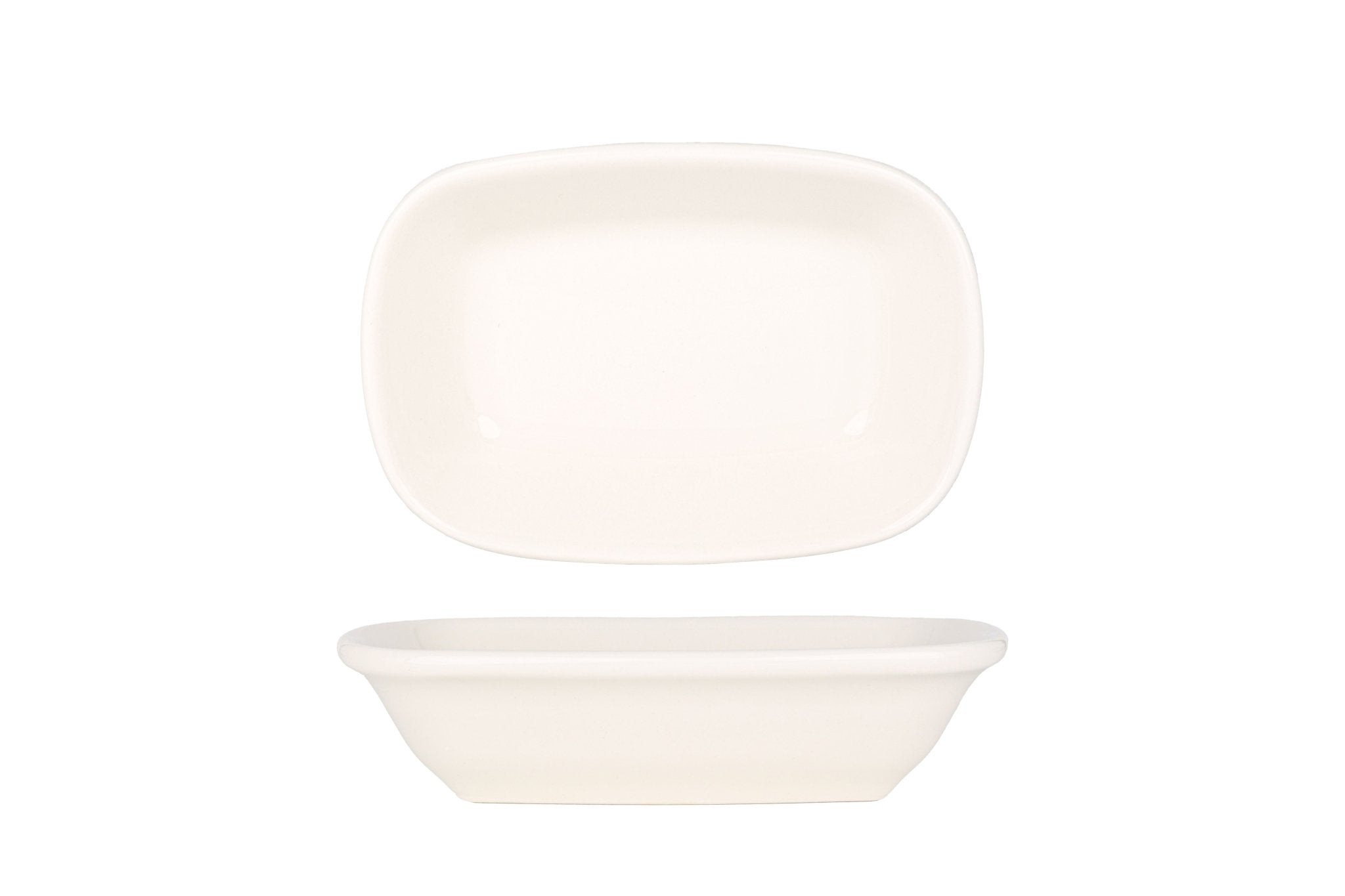 Bonna Serveerschaal - Gourmet - Porselein - 17x11.5 cm - set van 2