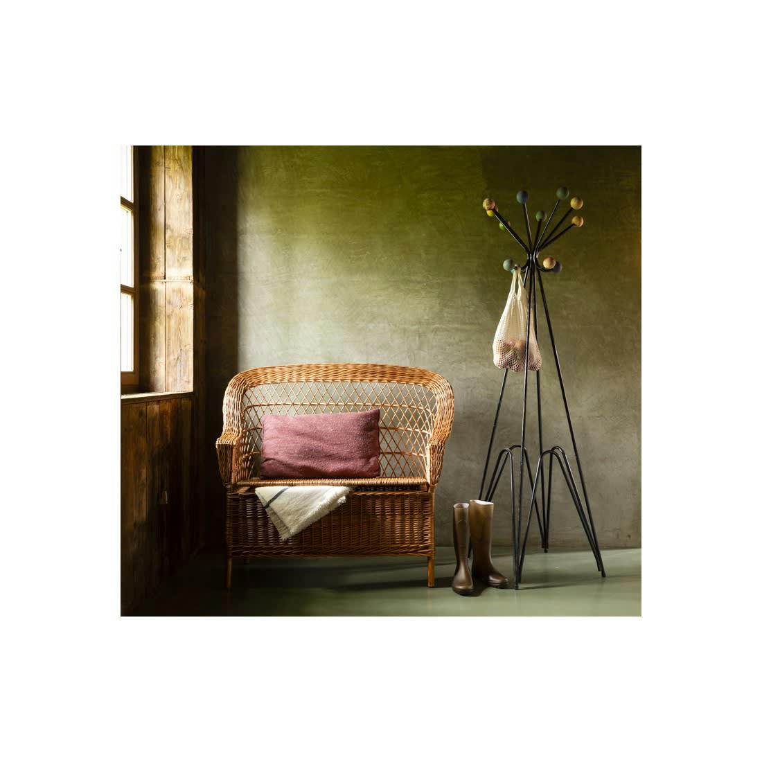 COFFRE - Banc en osier