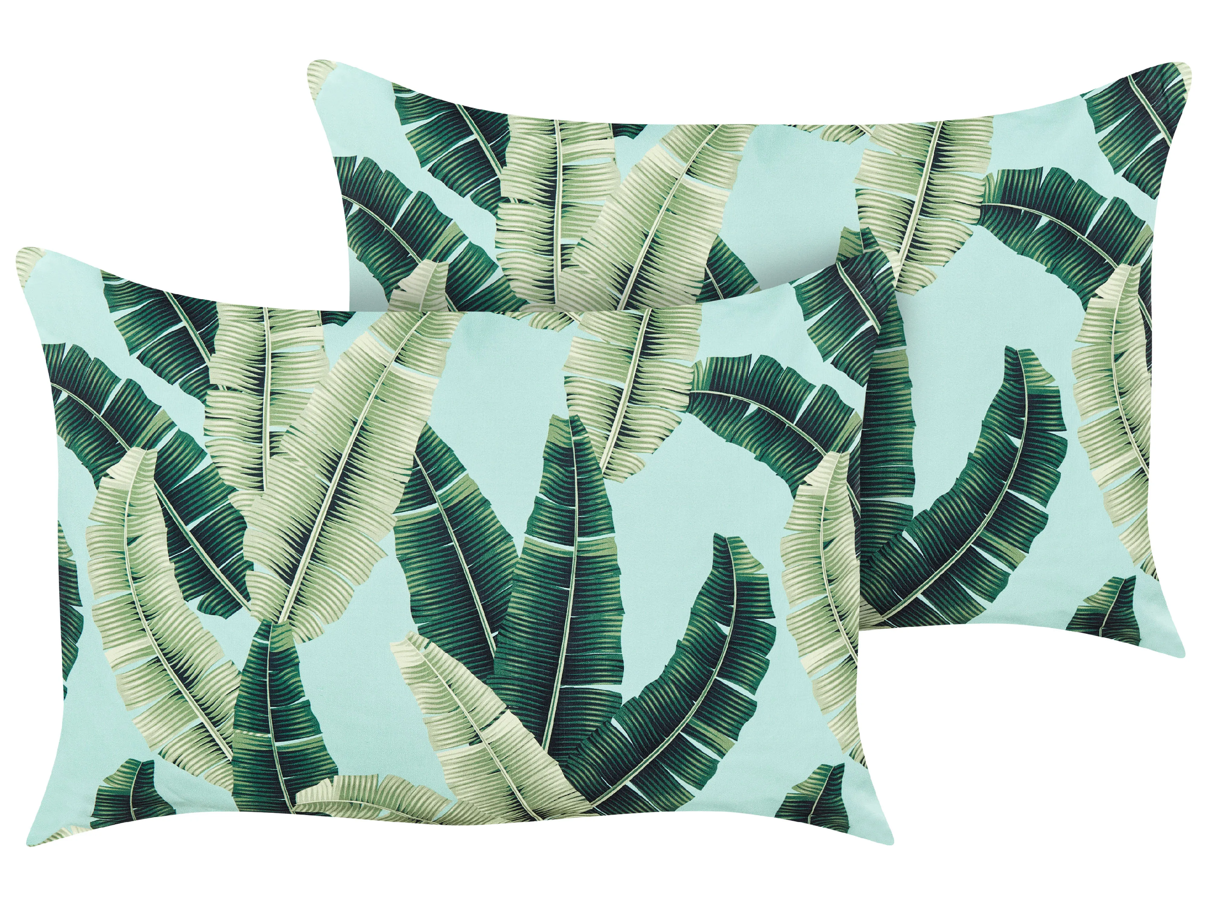 Set of 2 Outdoor Cushions BOISSANO Plant Pattern 40 x 60 cm Green