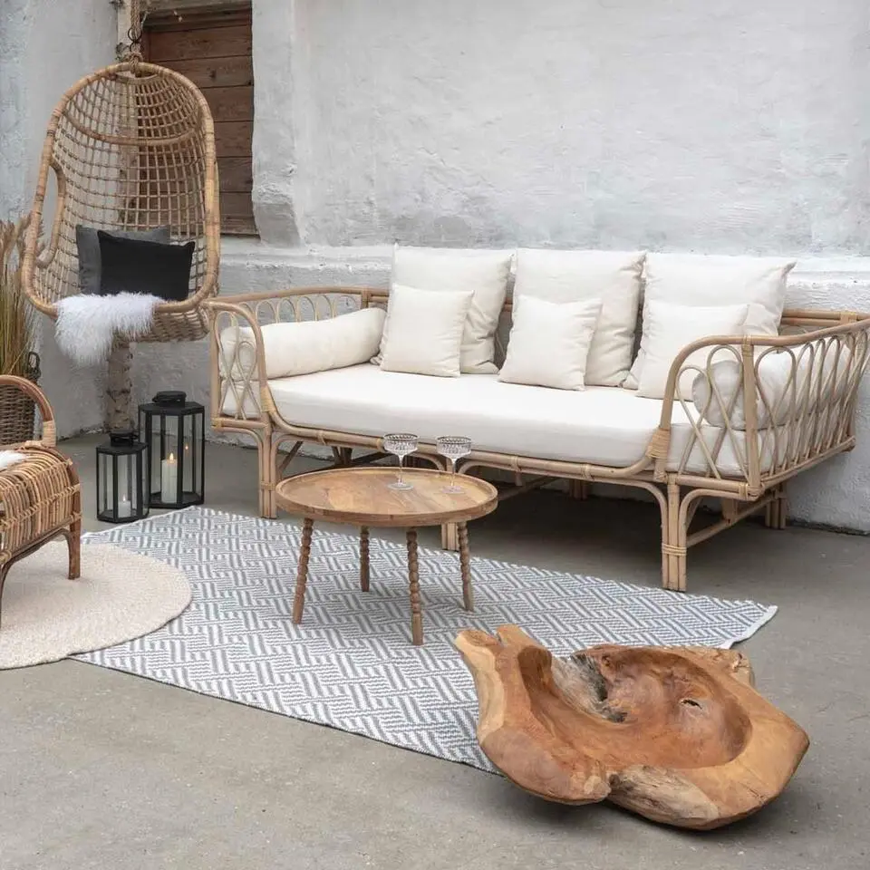 Salontafel Mangohout &Oslash;60cm - 60x60x35cm - Tafel Jammu