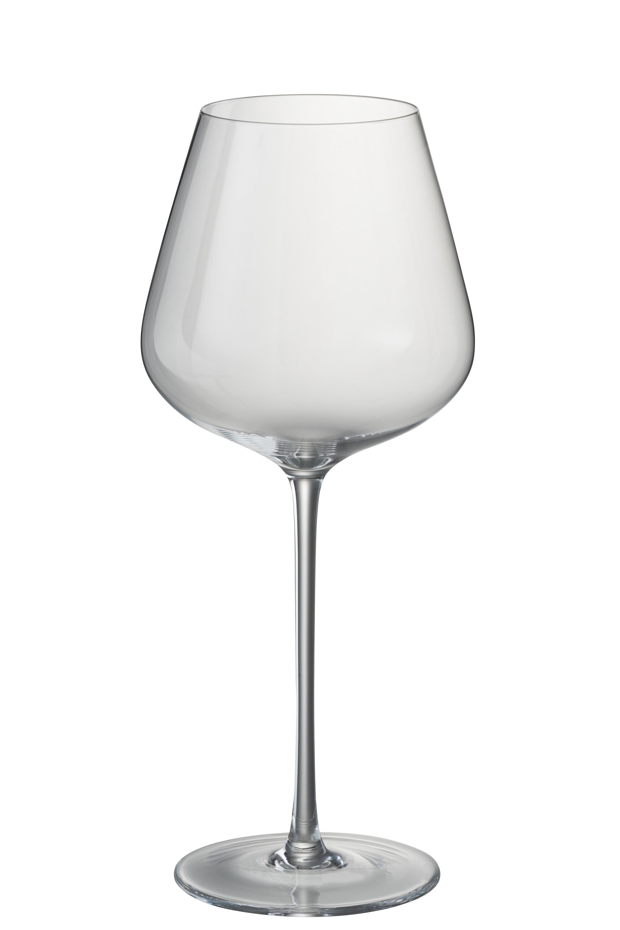 J-Line glas rode wijn Breed - kristalglas - transparant - 6 stuks