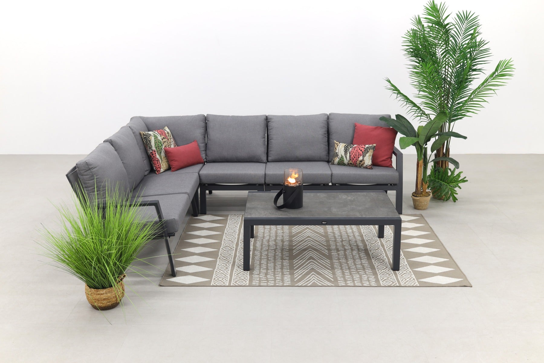 VDG Lagos lounge hoekbank - antraciet - links & rechts