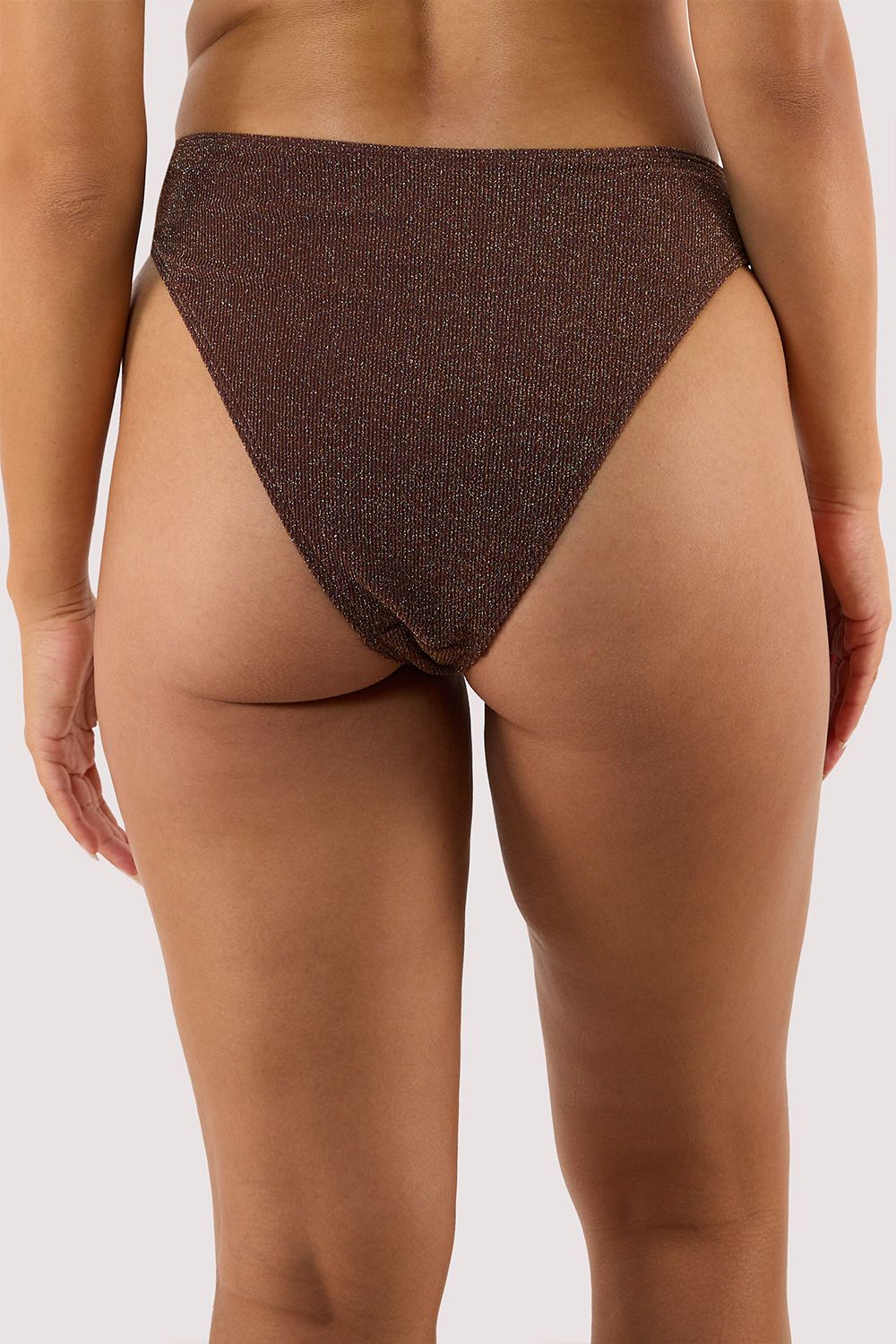 Wolf & Whistle Amber Bronze High Waist Leg 'Bikini Bottom'