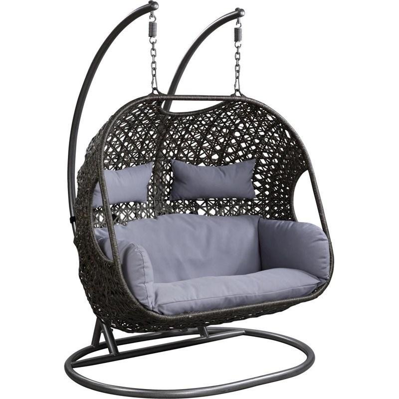 2025 Patio Wicker Swing Chair With Stand Rain Cover Included