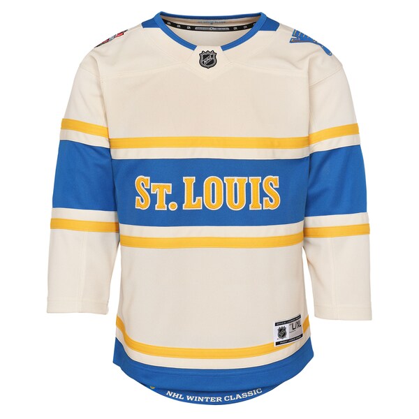 St. Louis Blues Youth 2025 NHL Winter Classic Premier Jersey - Cream