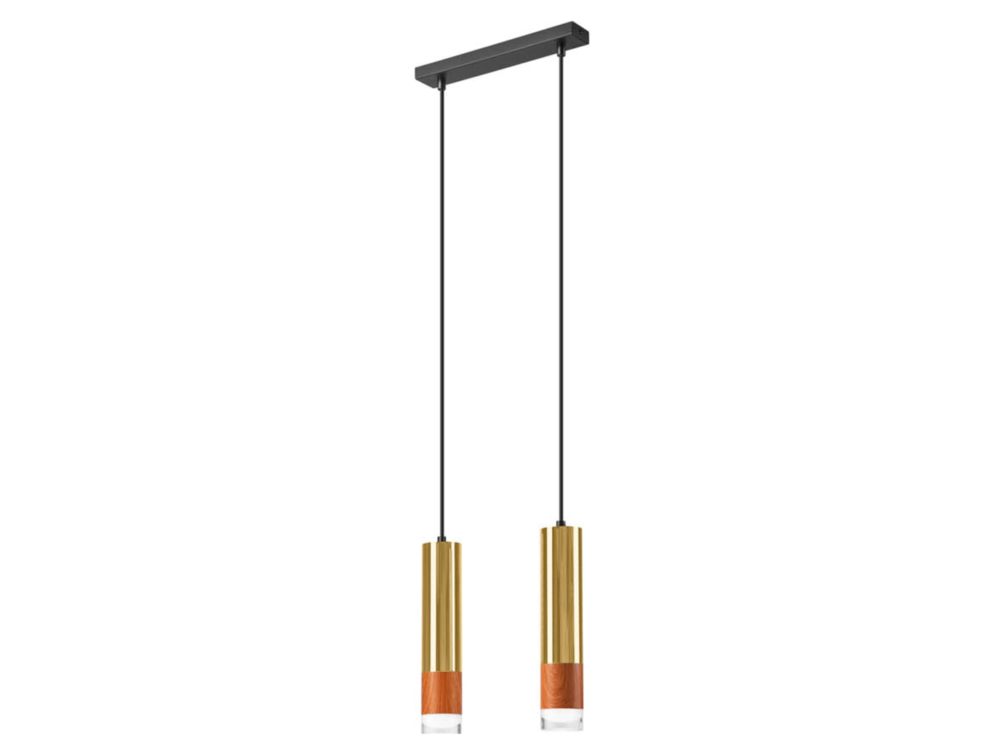Lampa wisząca Aurelia2-punktowa metalowa złota