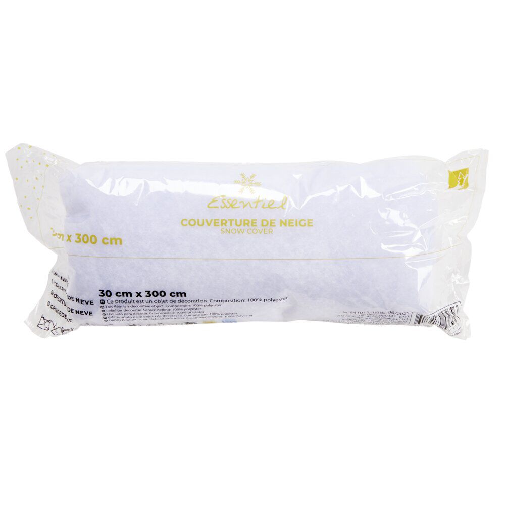 Feutrine blanche en rouleau pour décoration No&euml;l 30xL300cm