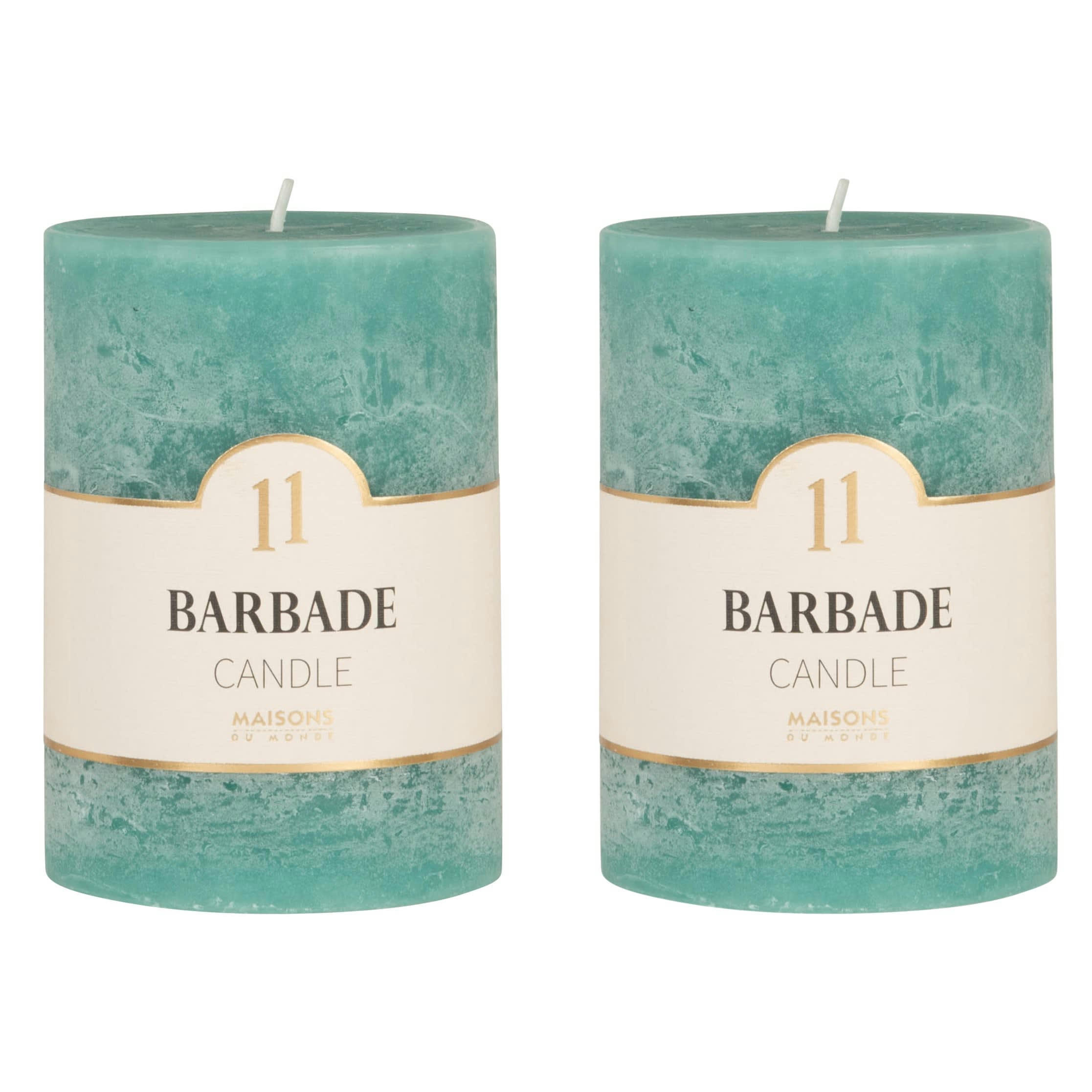 COLORAMA - Bougie parfumée turquoise H10, 330g