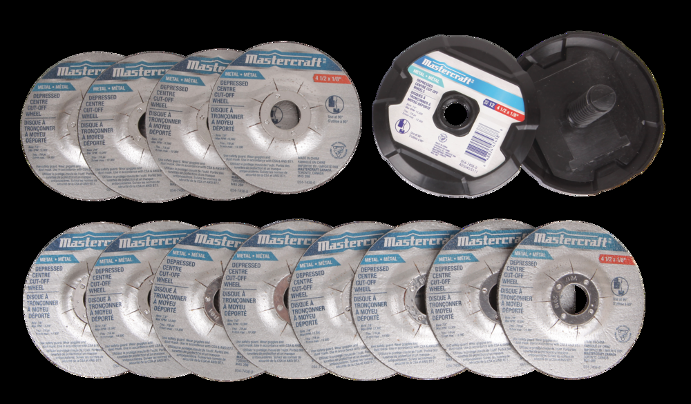 Mastercraft 4.5 x 1/8 x 7/8-in Aluminum Oxide Depressed Centre Cut off Wheels for Metal, 12-pk