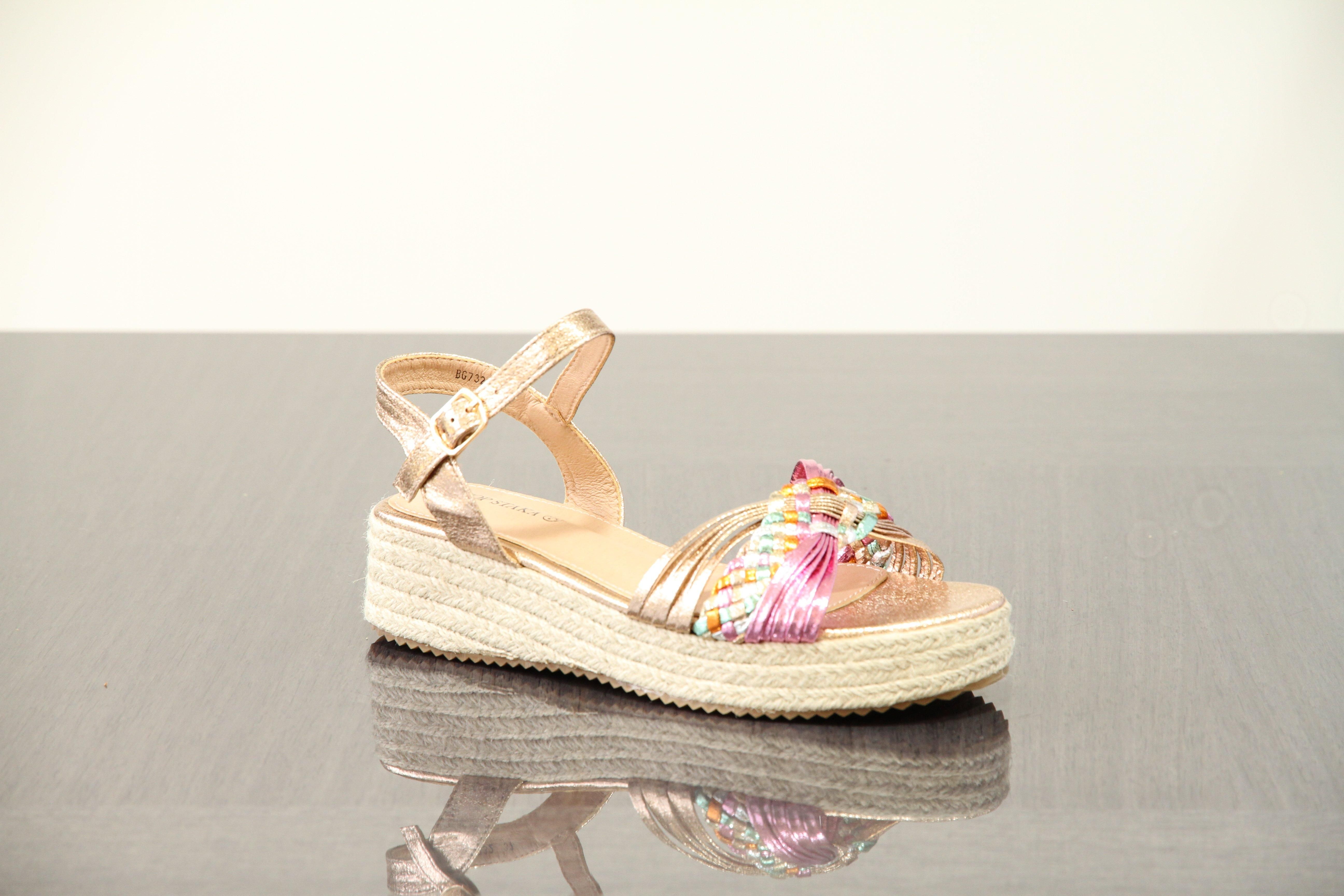 IVACHY Braided Wedge Sandals - Espadrille Platform
