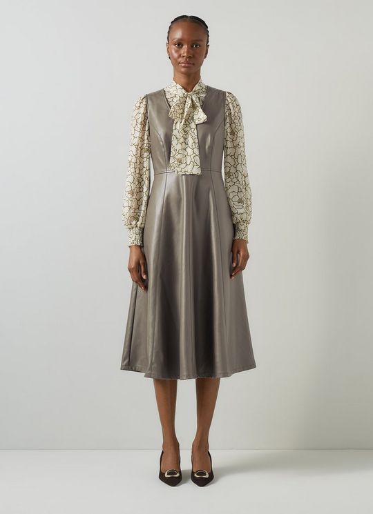 Laurie Olive Pinafore Dress