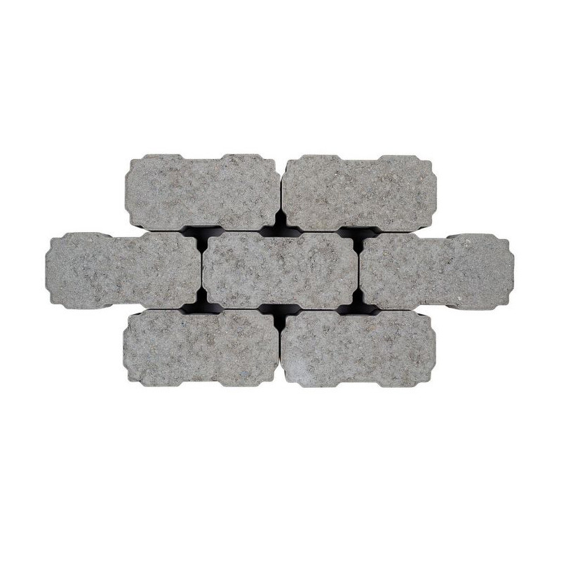 Palette 440 Pavés perméables à l'eau en béton gris 22 x 11 x 6 cm COBO GARDEN