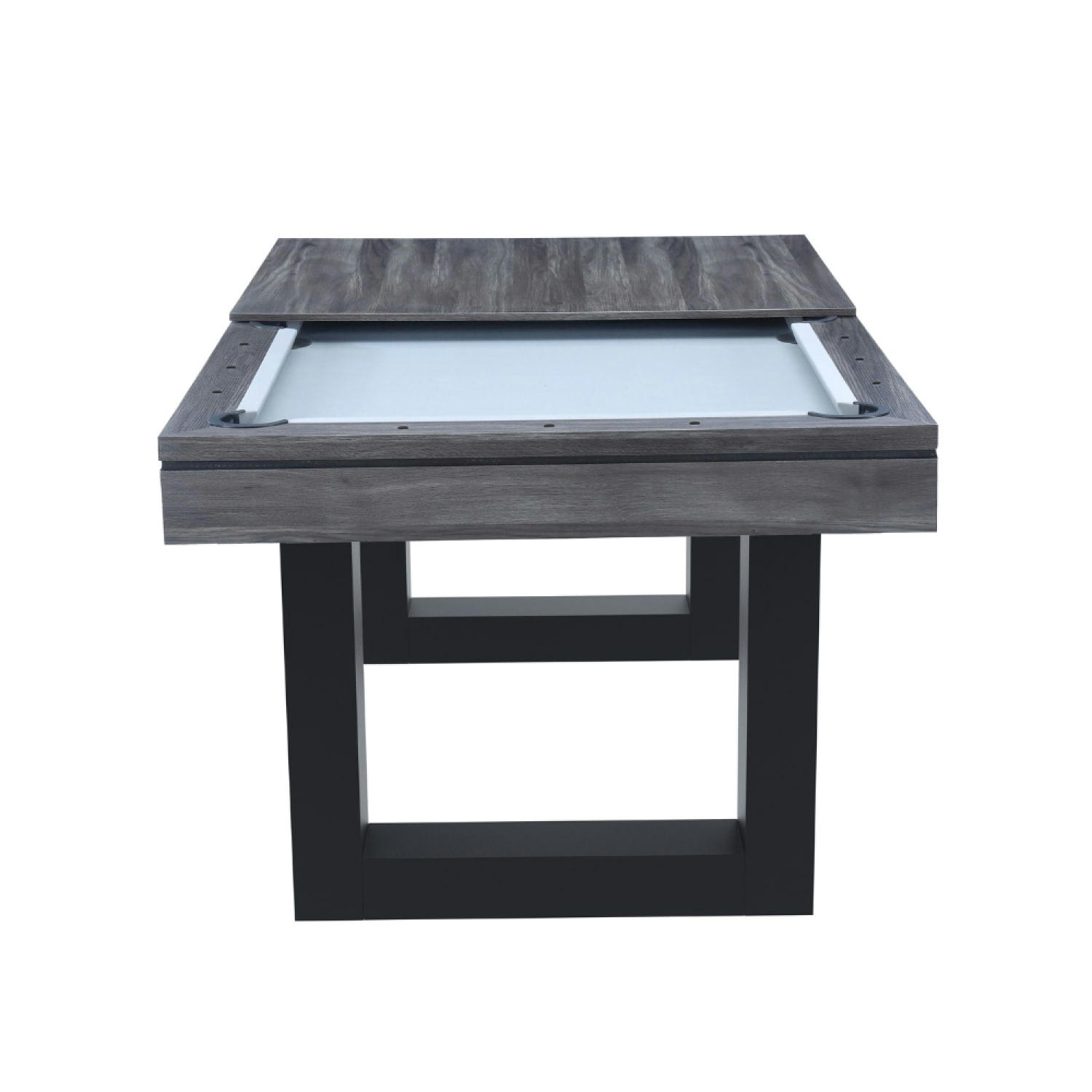 DENVER - Table multi-jeux 3 en 1 billard et ping pong en bois gris