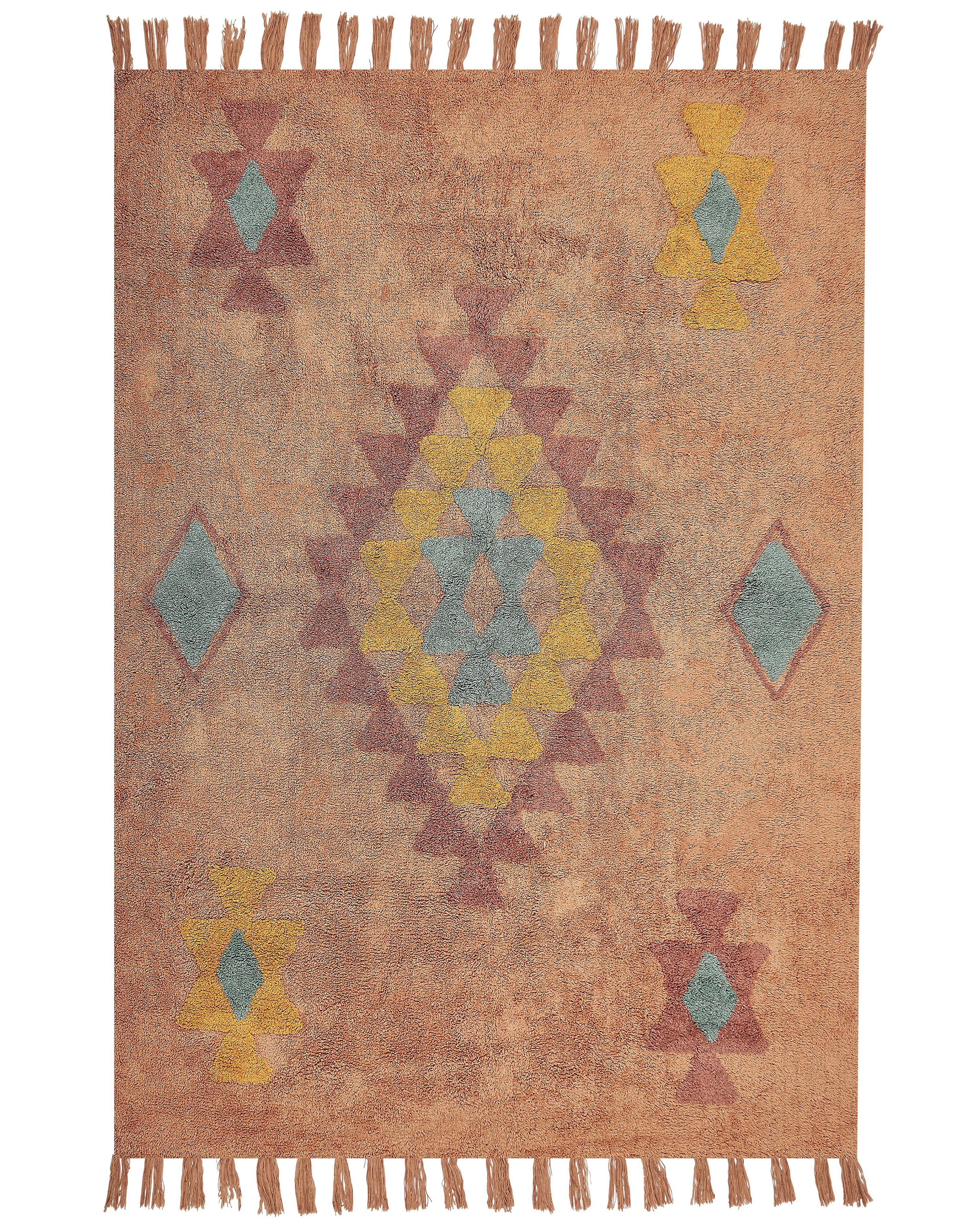 Rug IGDIR Orange 140 x 200 cm Cotton