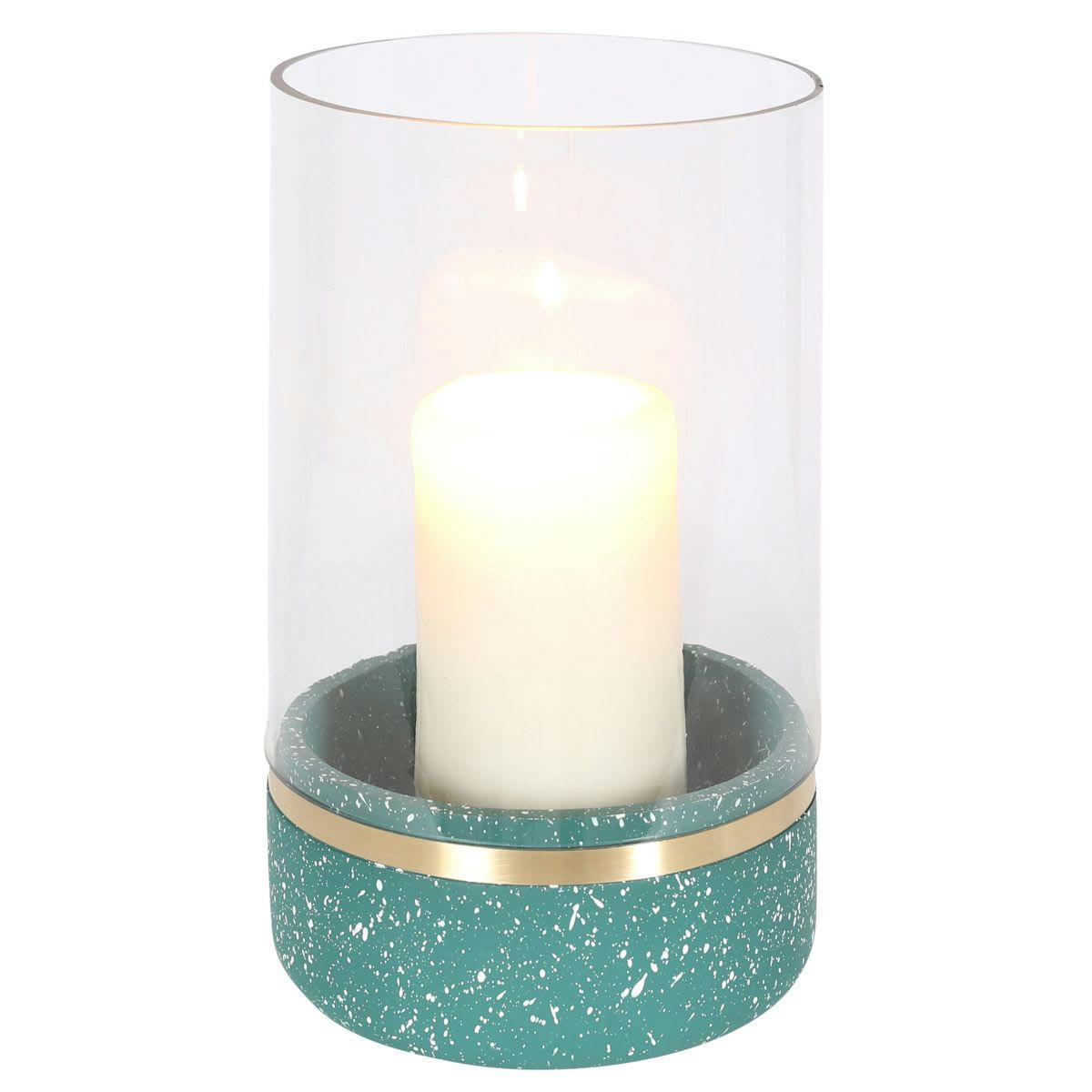 MUZZ - Photophore en verre et terrazzo