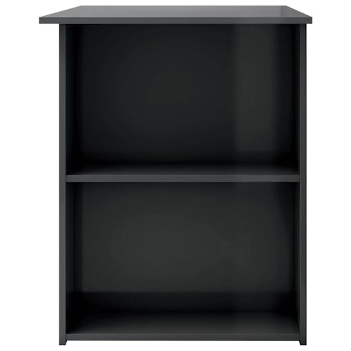 NNEVL Desk High Gloss Grey 110x60x73 cm Chipboard