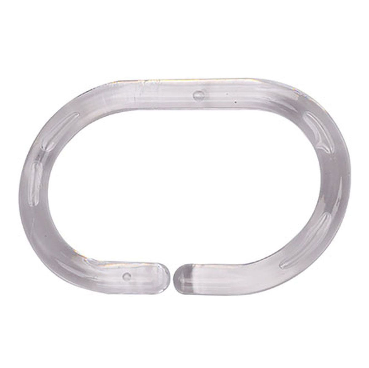 Conjunto de 12 argolas transparentes para duche