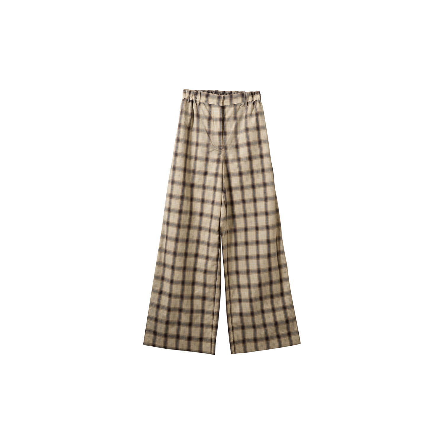 ReineSW Check Wide Leg Trousers, grey check