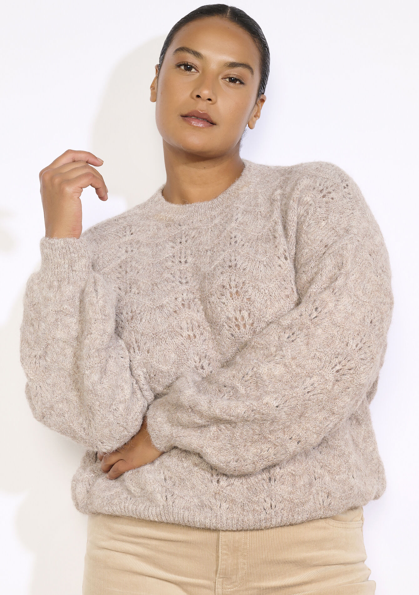 Zachte trui met textuur