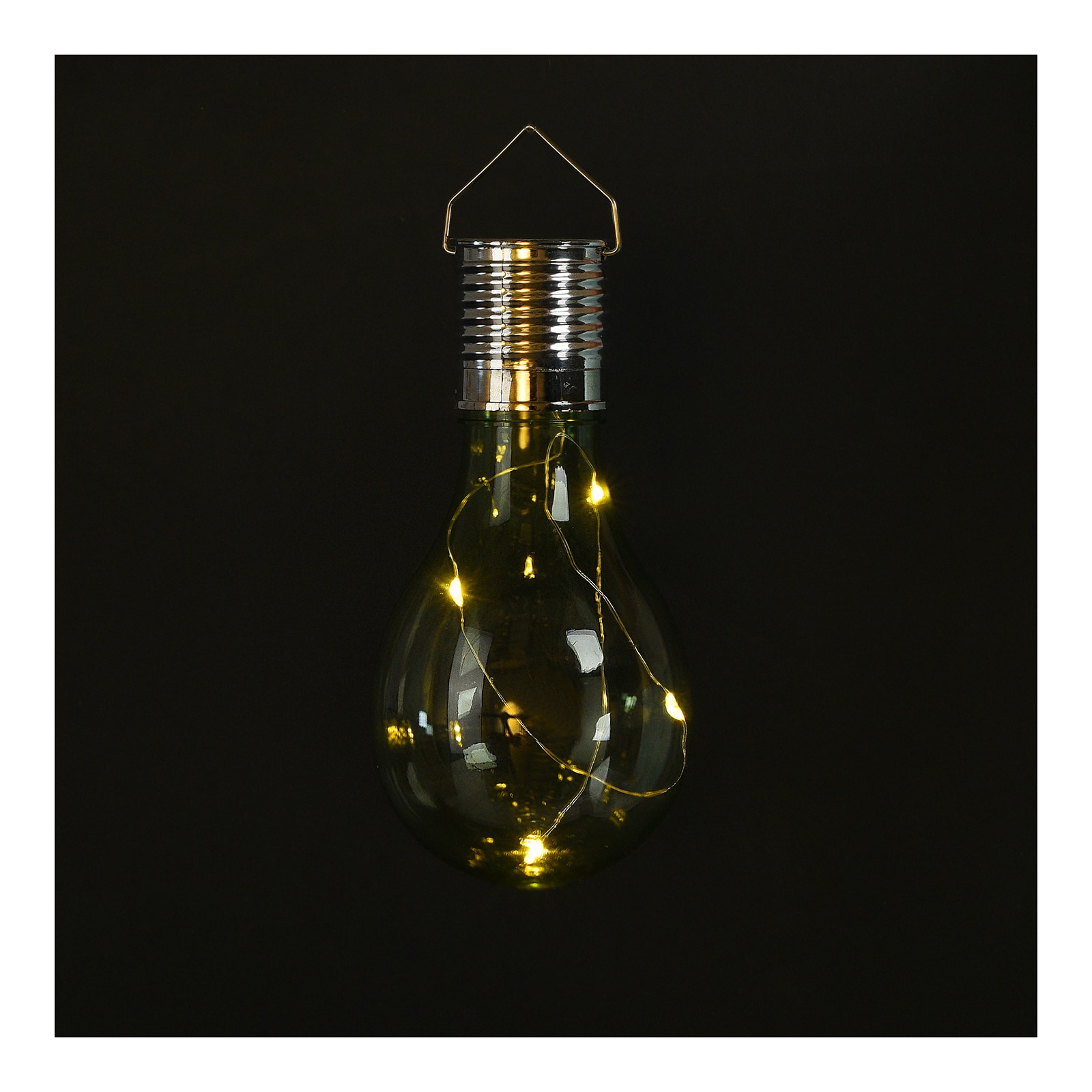 Solarleuchte Glühbirne Grün, ⌀ 8 cm, H 150 mm