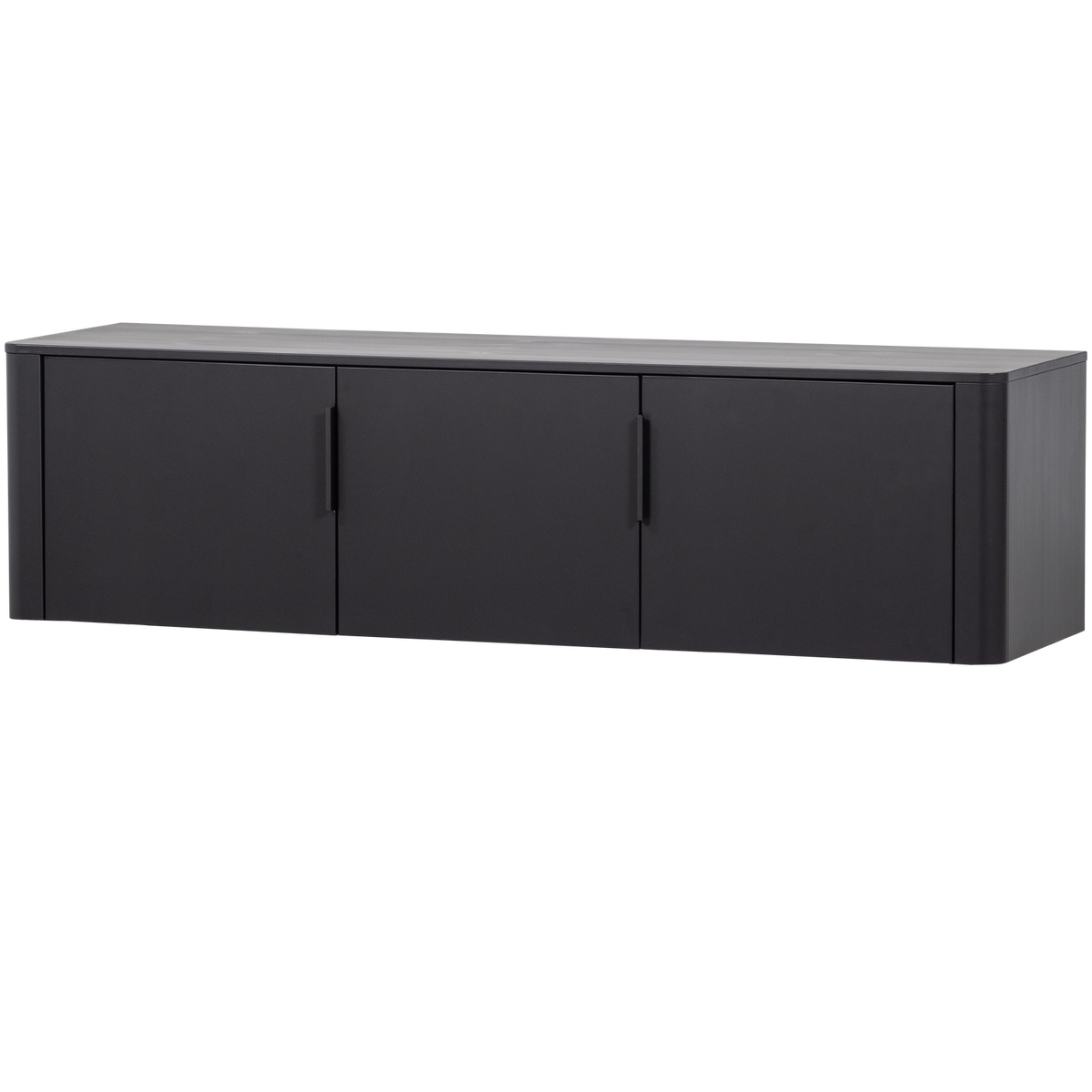WOOOD tv meubel Gunnar - Grenenhout - Matzwart - 56x154x44