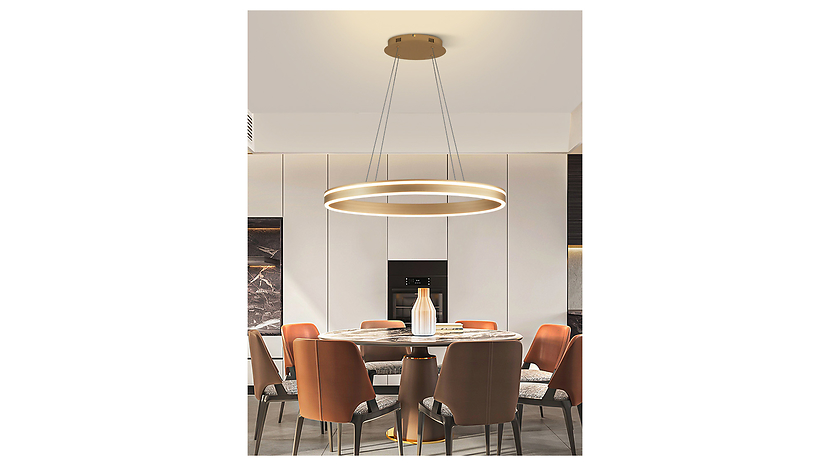 Lampa wisząca Vivies LED ze ściemniaczem złota