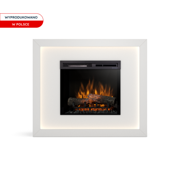 Kominek elektryczny 1400W Litos 23" XHD Biały Mat Warmtec