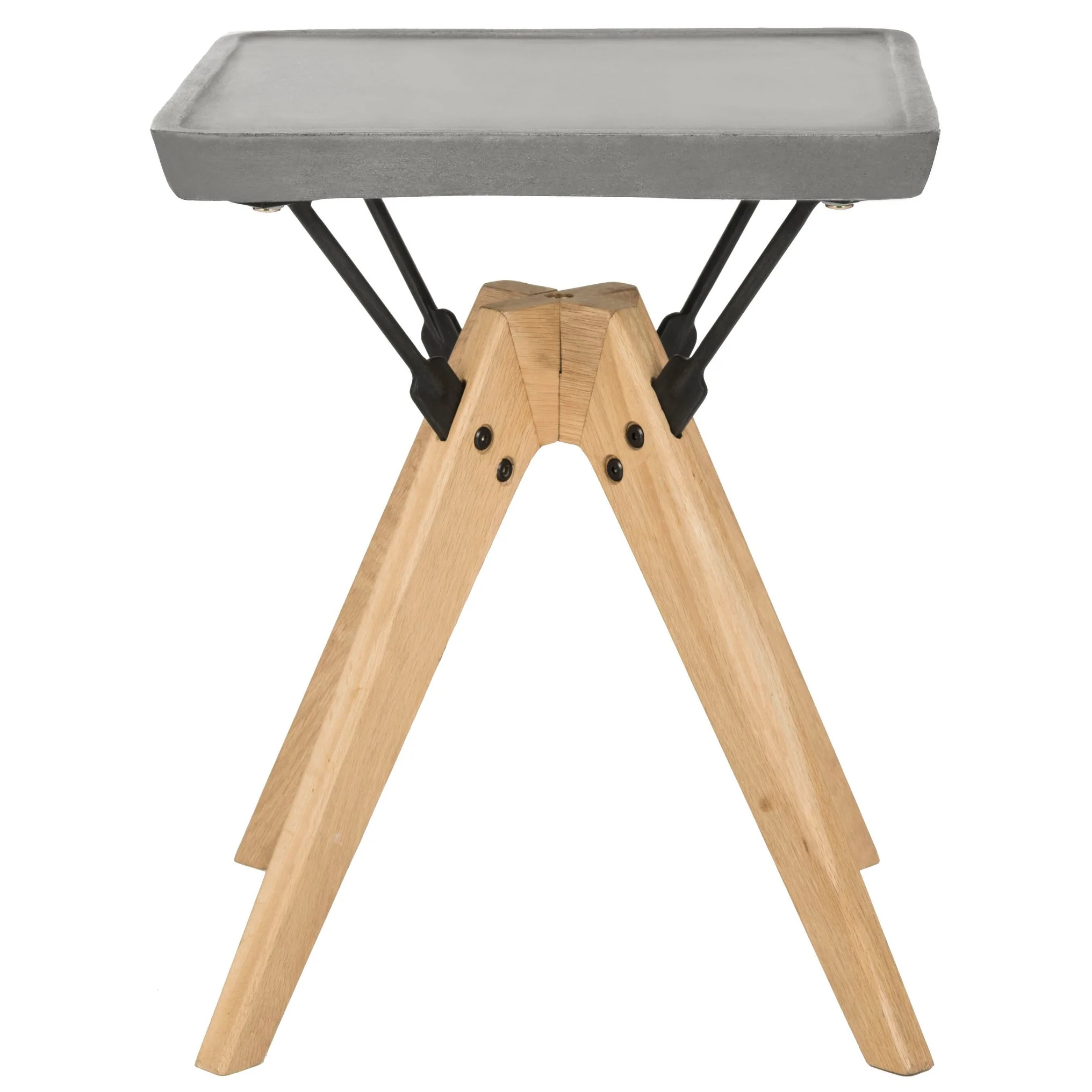 SAFAVIEH Outdoor Living Marcio Modern Dark Grey Side Table - 18W x 18D x 20H