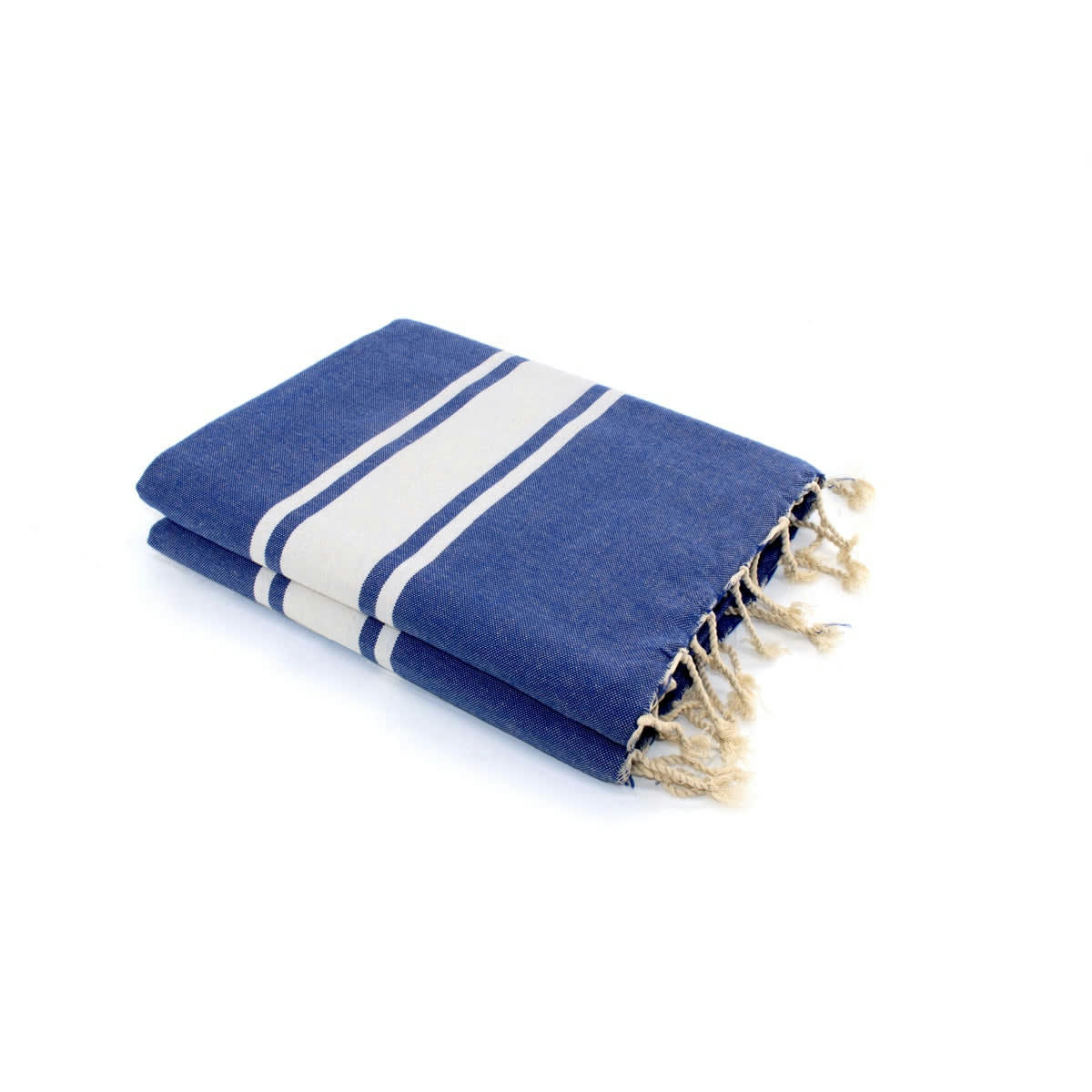 ST TROPEZ - Fouta XXL coton  200x200 bleu grec