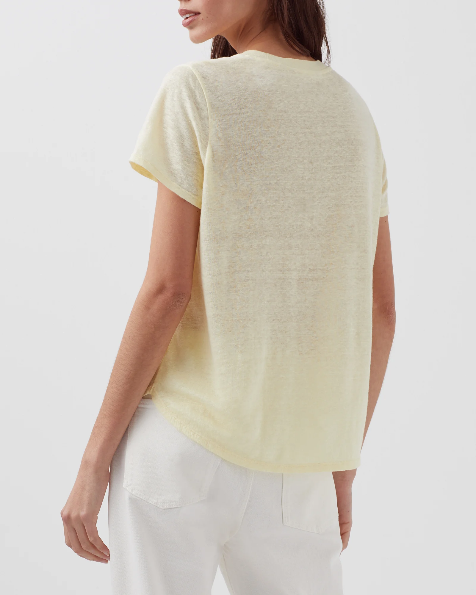 T-shirt col rond en lin AMANDINE
