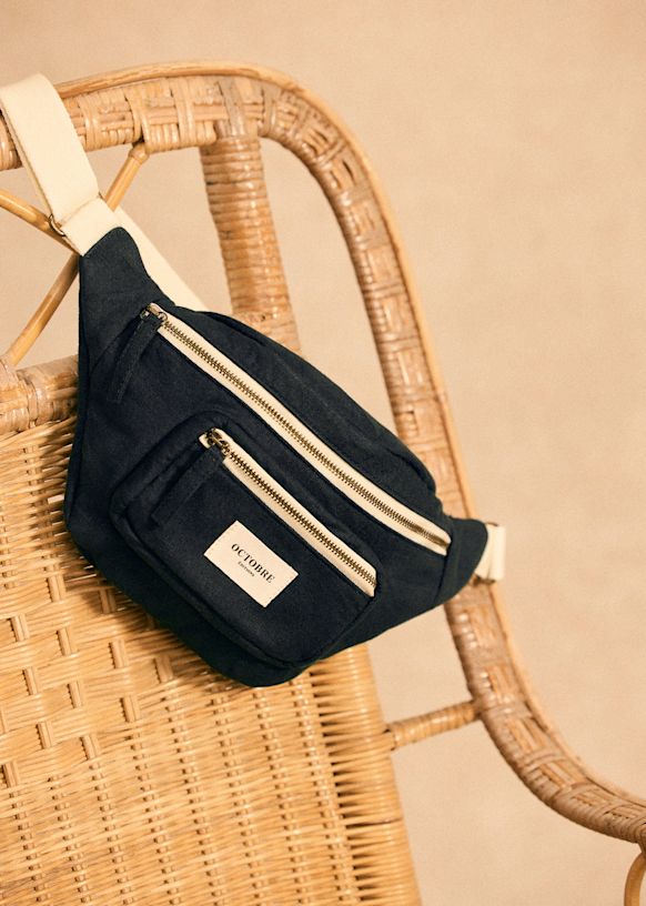 Ember Linen crossbody pouch