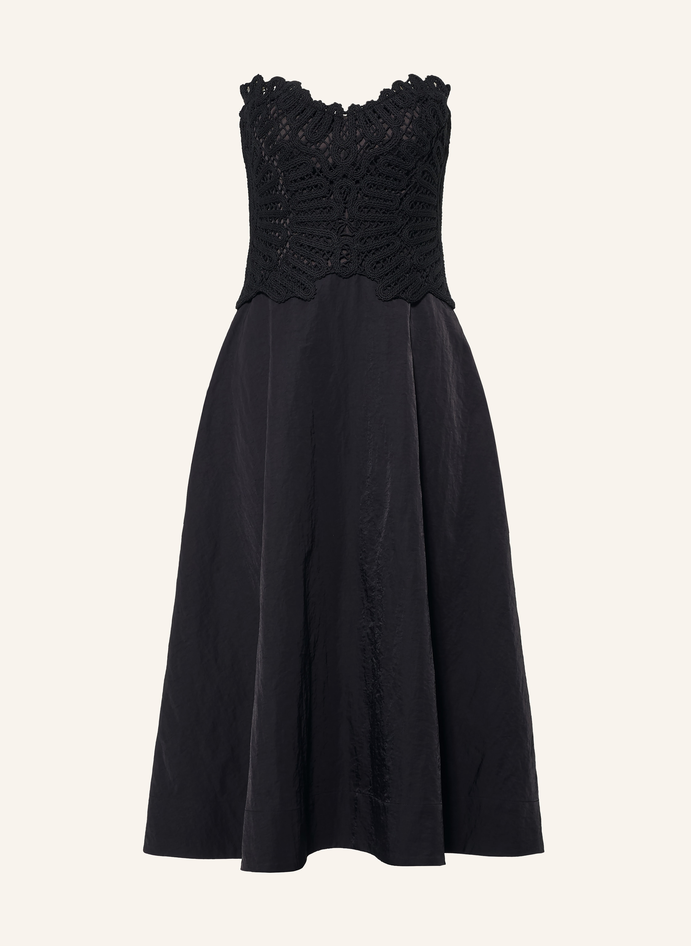 ba&sh Off-Shoulder-Kleid PRAINA im Materialmix