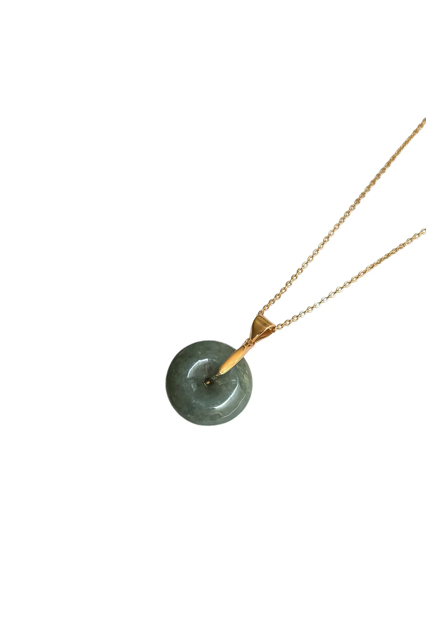 Button — Jade Pendant Necklace