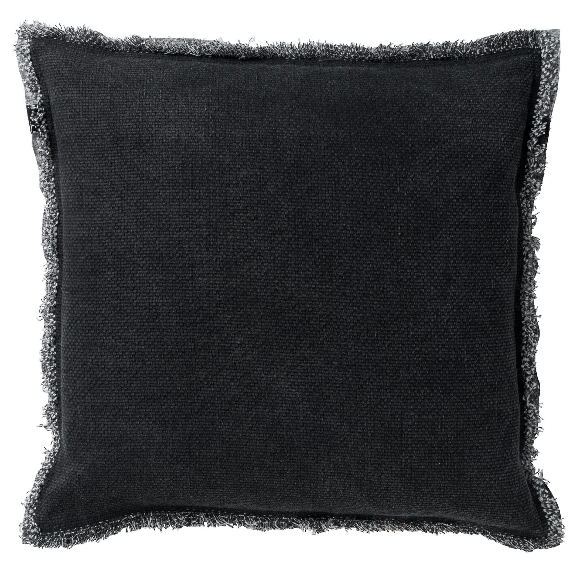 - Coussin - noir en coton 60x60 cm uni