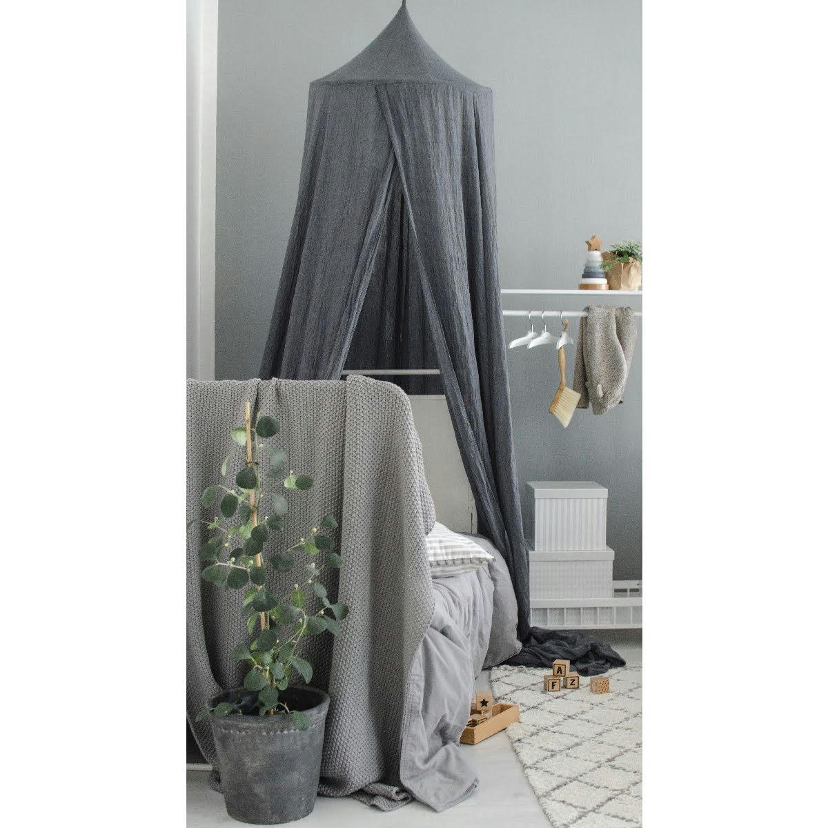 - Ciel de lit Gris anthracite 230 x 55 x 55 cm