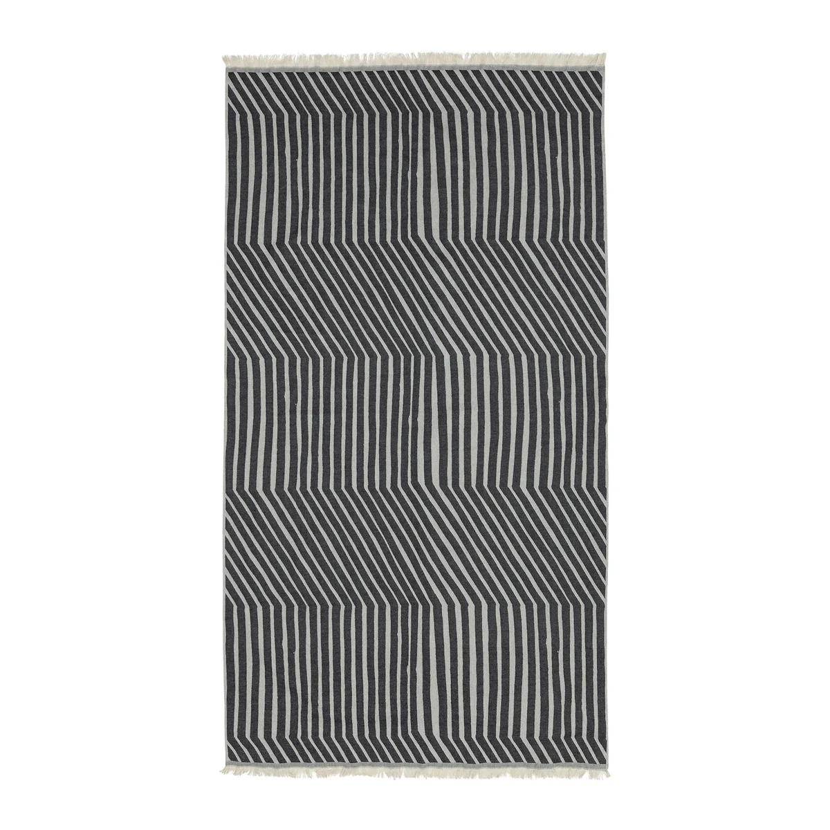 Marimekko - Kalasääski Badetuch, 100 x 180 cm, off-white / charcoal