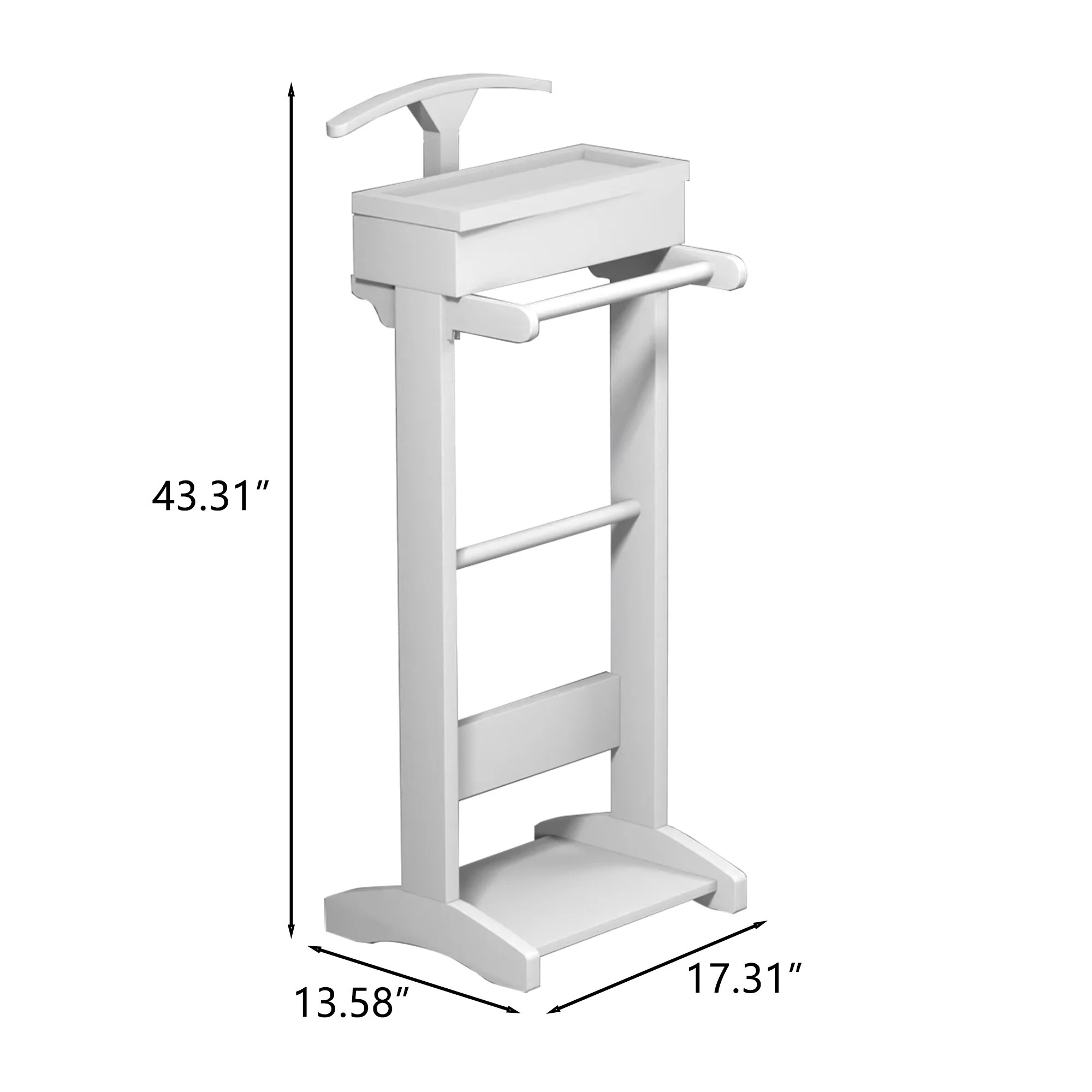 Garment Rack Clothes Valet Stand with Storage Organizer