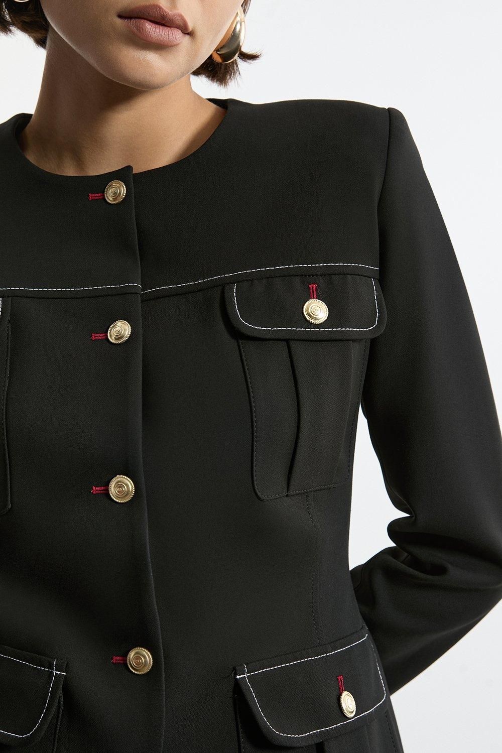 KarenMillen Compact Stretch Formal Tailored Jacket