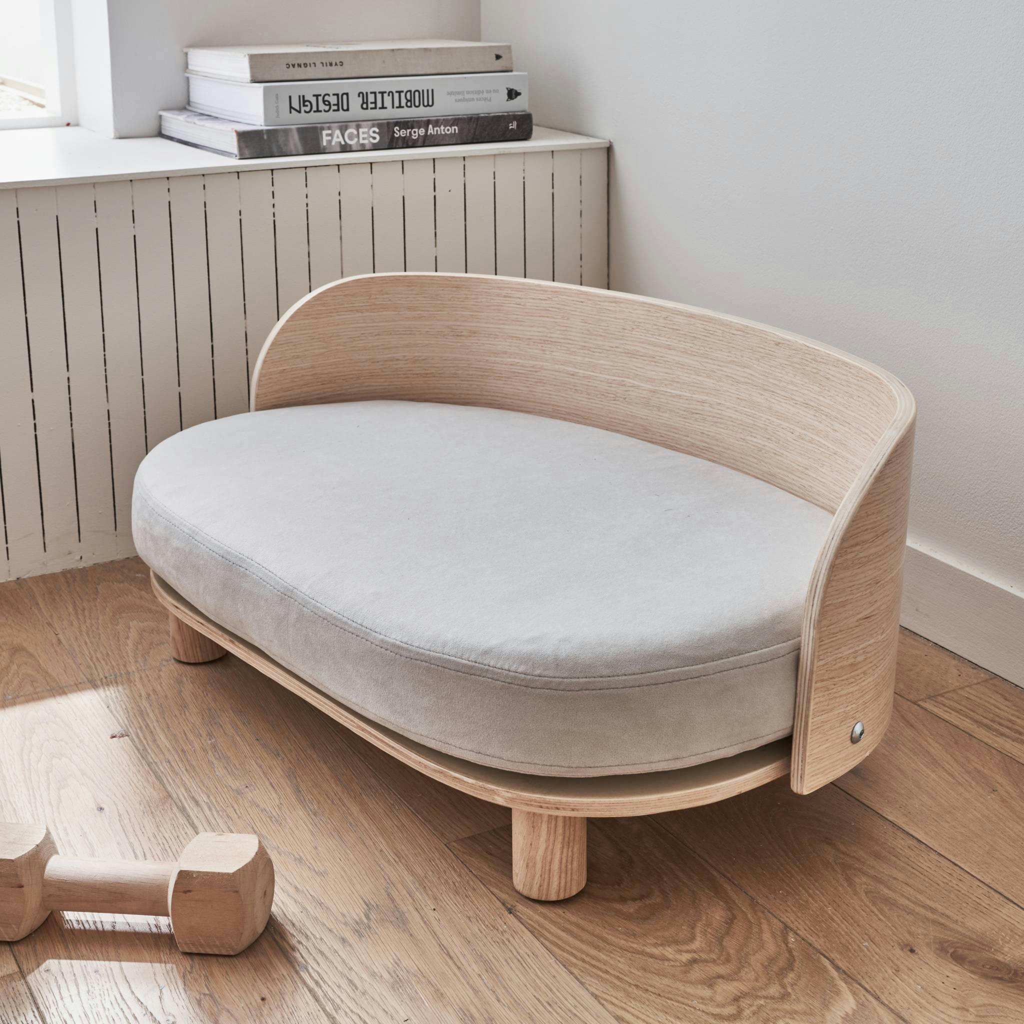 FILOU - Panier pour chien et chat gris clair lit pour animaux|sweeek