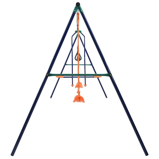 NNEVL Swing Set with Gymnastic Rings and 4 Seats Steel