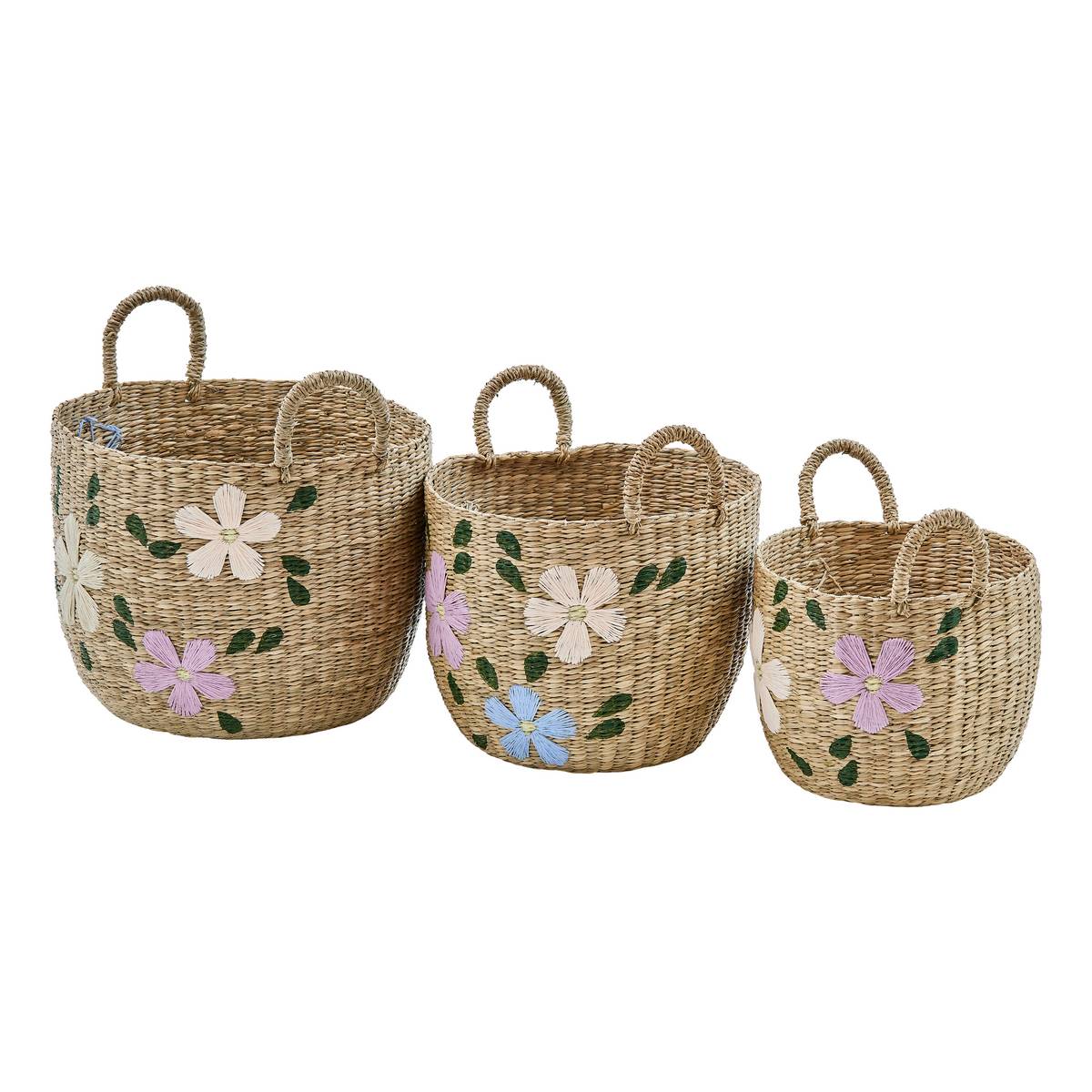 Storage Basket "Sauv" Multicolor, H.26/32/37 cm