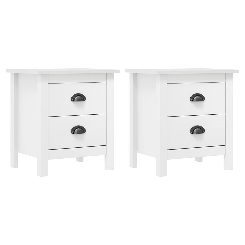 2x Szafka Nocna Stolik Komoda Biała z Szufladą Do Sypialni 46x35x49,5 cm