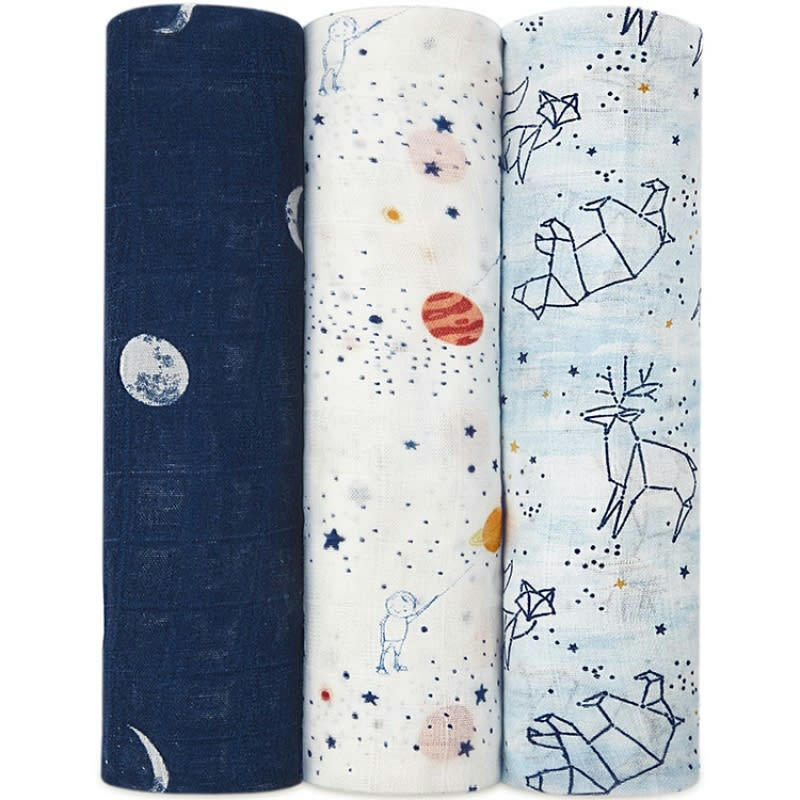 - Lot de 3 maxi langes Silky Soft Stargaze (120 x 120 cm)