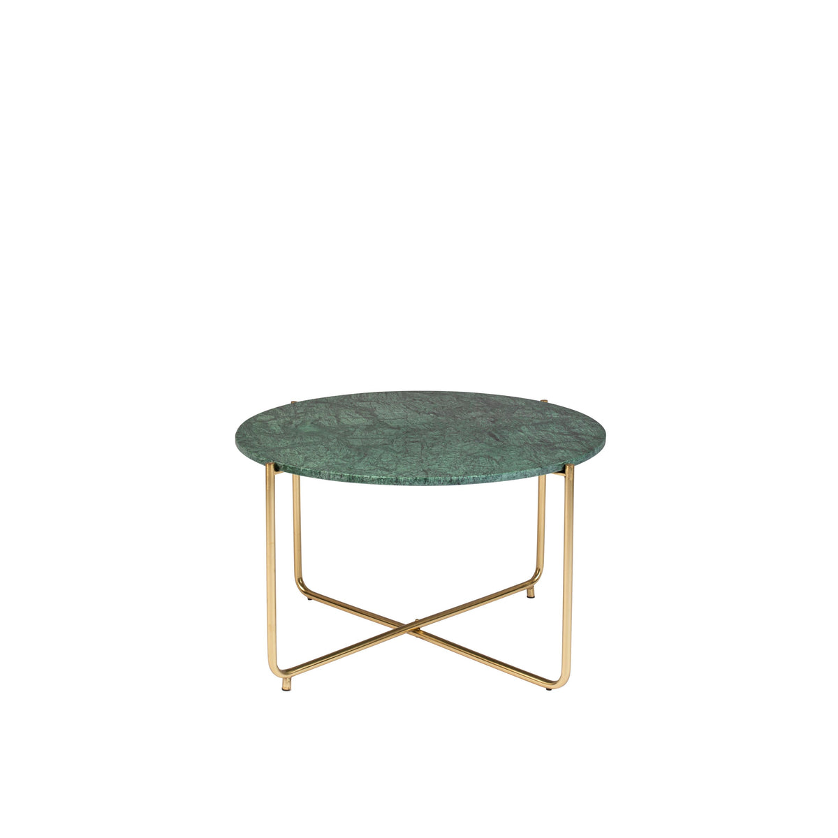 Housecraft Living Timpa Salontafel Rond 70 cm Marmer Groen/ Goud