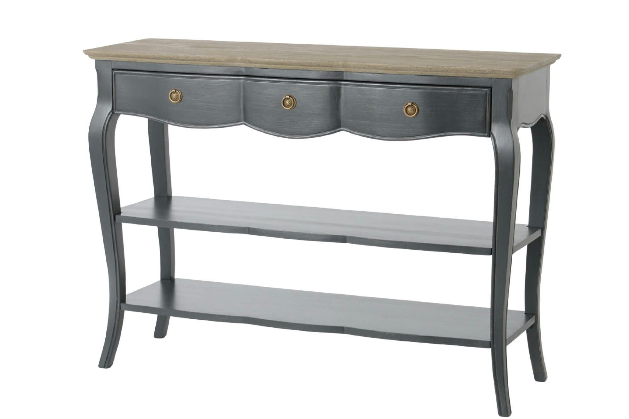 MADISON - Console 1 tiroir 2 tablettes L110