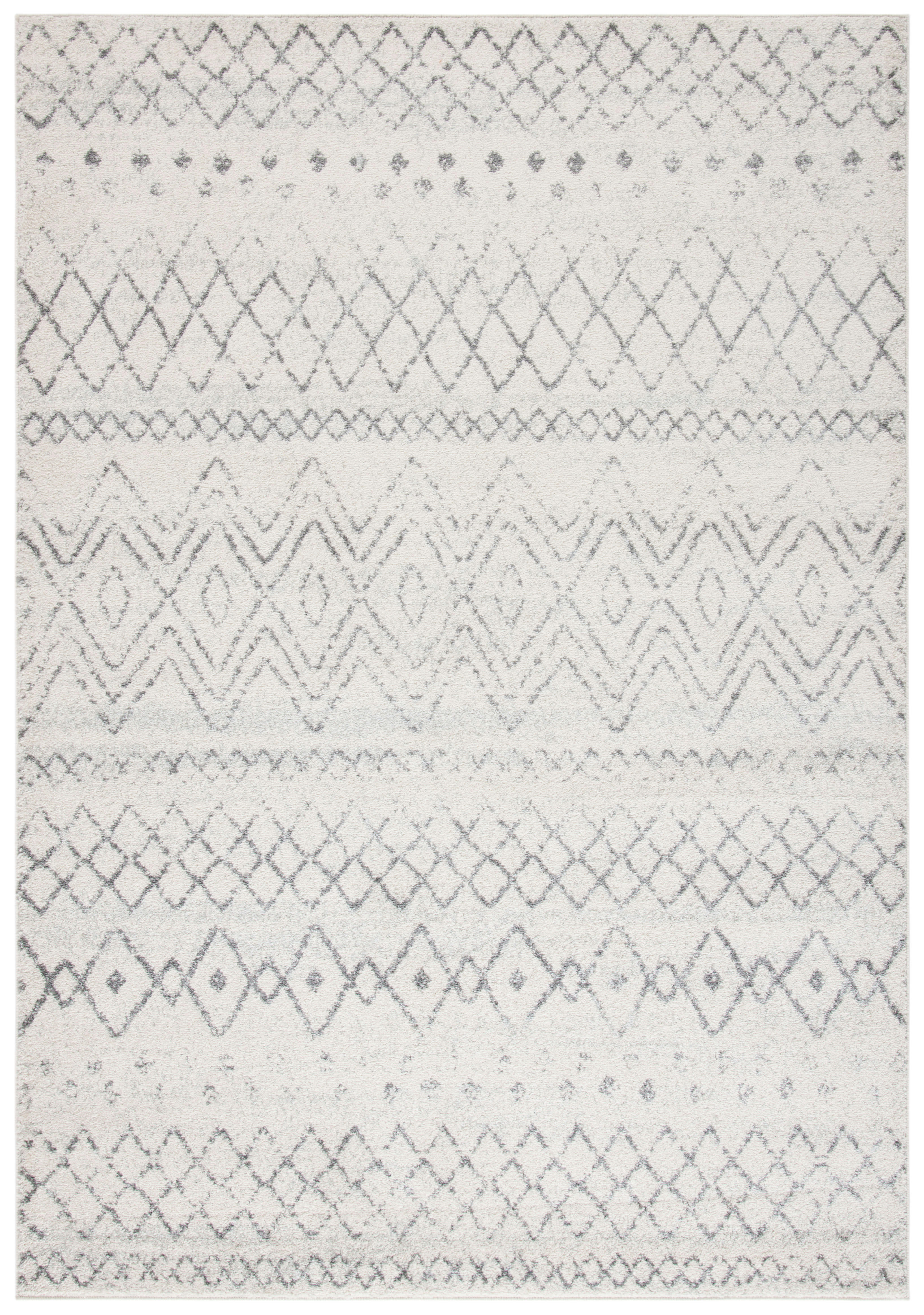 MADISON - Tapis de salon interieur en  ivoire & gris charbon, 122 x 183 cm