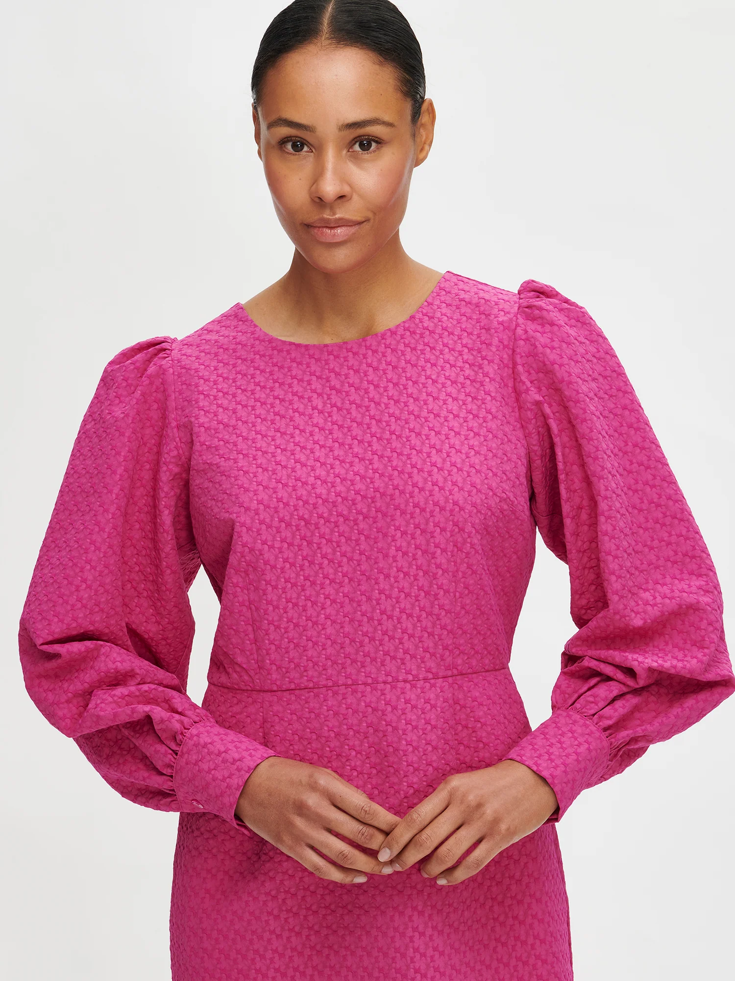 RELIEFI pitkähihainen mekko - pinkki